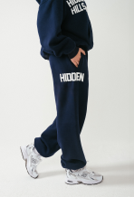 Marineblauwe joggingbroek met omslagrand – Comfortabele sweatpants