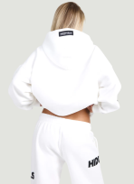 Hoodie Met-Mouwlogo, Gebroken Wit - Image 3