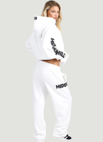Hoodie Met-Mouwlogo, Gebroken Wit - Image 2